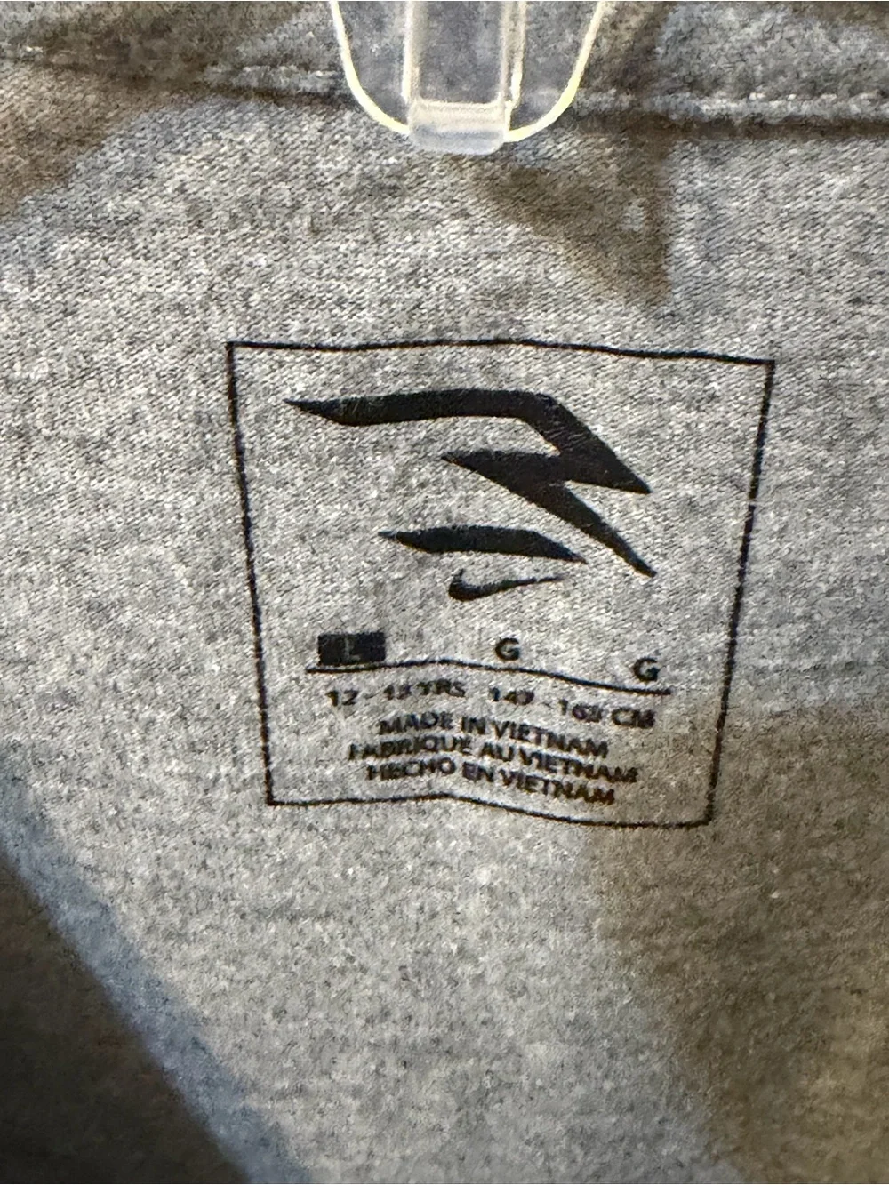 Nike Youth Grey 'Focus' Graphic Tee with Swoosh Accent
